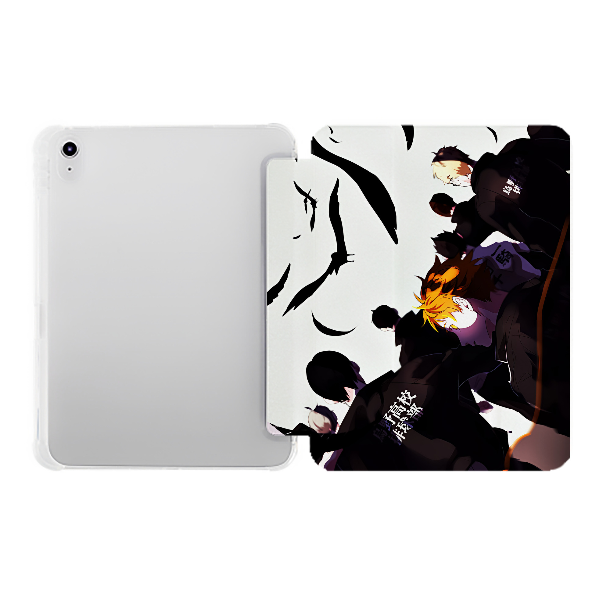 （画像用） ハイキュー!! Haikyu!! IPad ケース ペン収納付き 三つ折りスタンド PUレザー×シリコン 対応機種9.5/10.5/10.9インチ